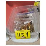 (1) TOTE OF BRASS CASINGS...MOSTLY 44 MAG