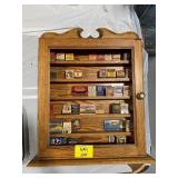 WOODEN DISPLAY SHELF FOR MATCHBOOK COVERS -
