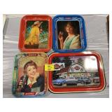 4 COKE & DAIRY QUEEN METAL TRAYS
