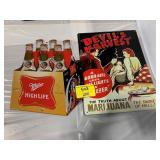 MILLER HIGH LIFE & MARIJUANA NOVELTY METAL SIGNS