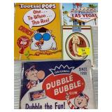 5 NOVELTY METAL SIGNS OF ALL BRANDS