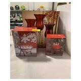 CANDY & CANDLE REINDEER THEMED HOLDERS, HOME