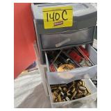 (2) PLASTIC ORGANIZERS WITH BRASS CASINGS AND