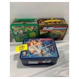 3 METAL LUNCHBOXES W/ NO THERMOS