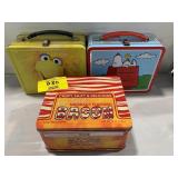 3 METAL LUNCHBOXES W/ NO THERMOS