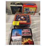 4 METAL LUNCHBOXES W/ NO THERMOS