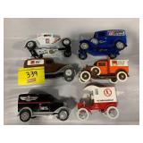 GROUP OF DIECAST ADVERTISING TRUCK BANKS OF ALL