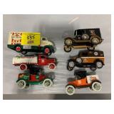 GROUP OF DIECAST ADVERTISING TRUCK BANKS OF ALL