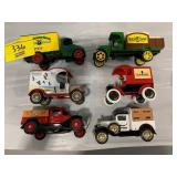 GROUP OF DIECAST ADVERTISING TRUCK BANKS OF ALL
