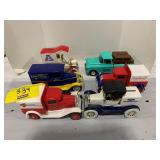 GROUP OF DIECAST ADVERTISING TRUCK BANKS OF ALL