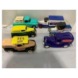 GROUP OF DIECAST ADVERTISING TRUCK BANKS OF ALL