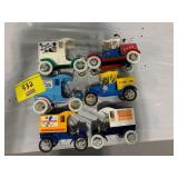 GROUP OF DIECAST ADVERTISING TRUCK BANKS OF ALL