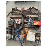 GRINDER, TOOL BELTS, ROPE, HAND TOOLS OF ALL