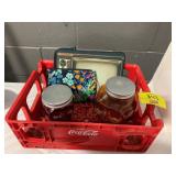 SKULL JARS, MAKEUP BAGS