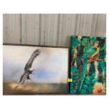 LARGE EAGLE CANVAS PRINT, LARGE PARROT CANVAS