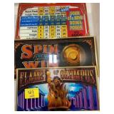 3 FRAMED PINBALL MACHINE PANELS