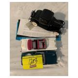 2 SMALLER SIGNATURE CHINA BRAND CARS, FRANKLIN