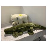 PLUSH 34' LONG CROCODILE, 16' LONG SEAWORLD PLUSH