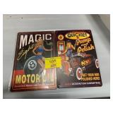 2 NOVELTY METAL PINUP GIRL STYLE SIGNS