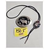 WESTERN STYLE BOLO AND BELT BUCKLE