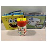 2 METAL LUNCHBOXES, RUGRATS MISC THERMOS