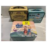 3 METAL LUNCHBOXES W/ NO THERMOS