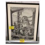 DAVID KNOTT 1989 OWL PRINT