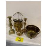 GROUP OF MCM BRASS DECOR