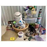 CLEANING SUPPLIES OF ALL KINDS, LIGHT FIXTURE