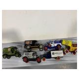 GROUP OF DIECAST ADVERTISING TRUCK BANKS OF ALL