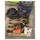 HUSKY TOOL CASES, IRWIN LEVELS, OIL TRAYS, HEDGE