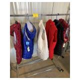 6 LADIES PUFFER VESTS OF ALL SIZES