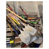 PALLET OF LONG HANDLE TOOLS