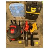 STANLEY TOOLBOX, SHOPVAC, LEAF BLOWERS, LASKO BOX