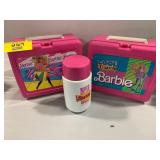 2 PLASTIC BARBIE LUNCHBOX & THERMOS