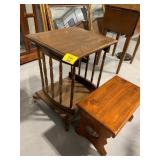 2 WOODEN END TABLES