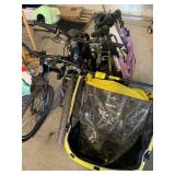 2 BIKES, 2 CHILD CARRIERS