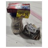 (1) CONTAINER OF 308 BRASS CASINGS, (1) BAG OF