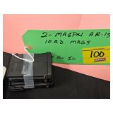 (2) MAGPUL AR-15 10-RD MAGS