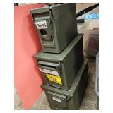 (3) METAL AMMO CANS