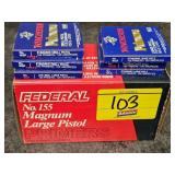 (1) BOX FEDERAL NO 155 MAGNUM LARGE PISTOL