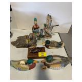 GROUP OF DUCK FIGURINES OF ALL KINDS