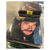 2 STACKS OF VINYL RECORD ALBUMS