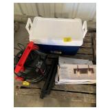 IGLOO COOLER, SHOPVAC, VANITY LIGHT