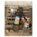 SNAKE, JUG OF NAILS, LIGHTBULBS, RV SHOWERHEAD,