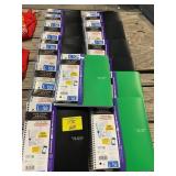 2 ROWS OF MEAD NOTEBOOKS