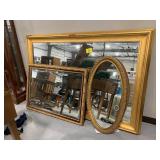 3 WALL MIRRORS OF ALL SIZES