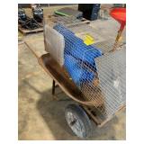 METAL WHEEL BARROW, LARGE LIVE TRAP