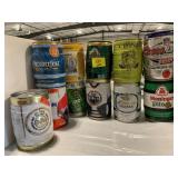 GROUP OF METAL KEG CANS OF ALL BRANDS