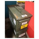 (2)  METAL AMMO CANS